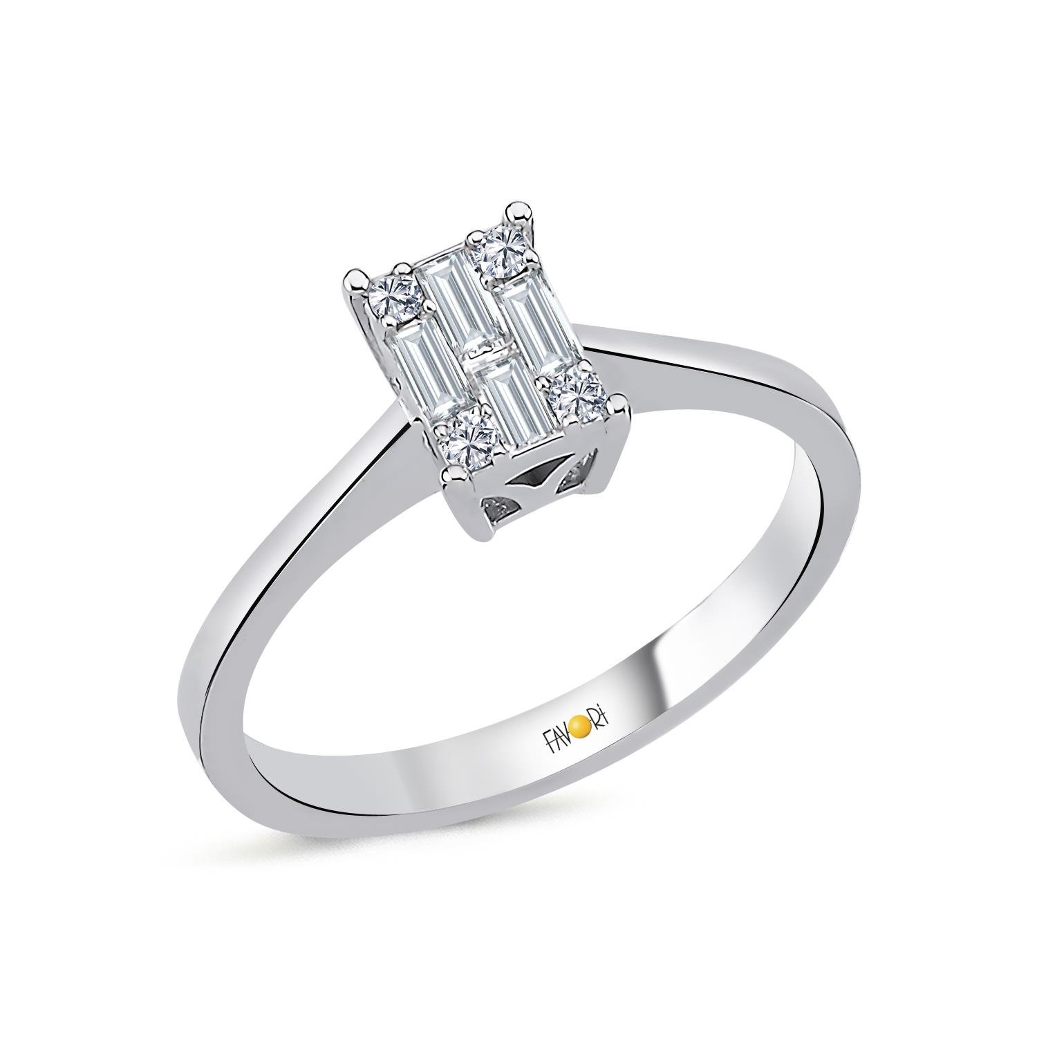 PIRLANTA BAGET YÜZÜK 0.25 CT