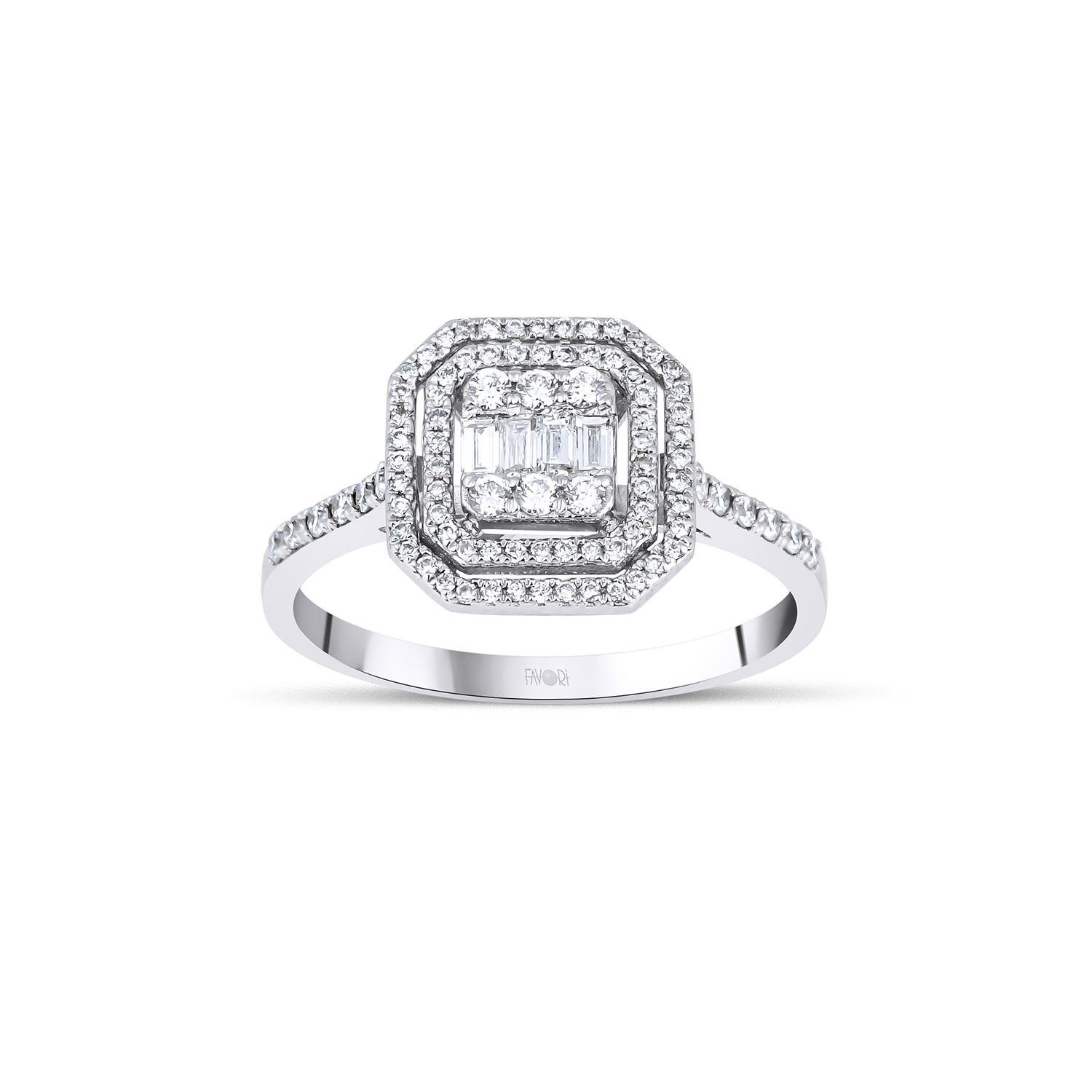 PIRLANTA BAGET YÜZÜK 0.27 CT