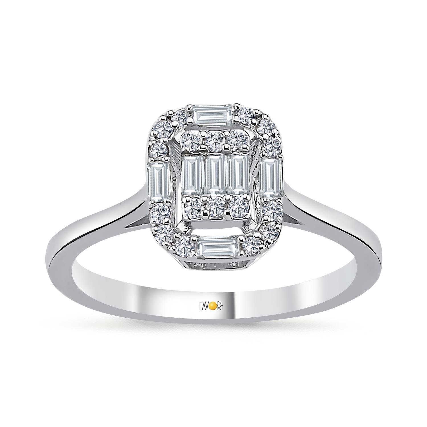 PIRLANTA BAGET YÜZÜK 0.29 CT