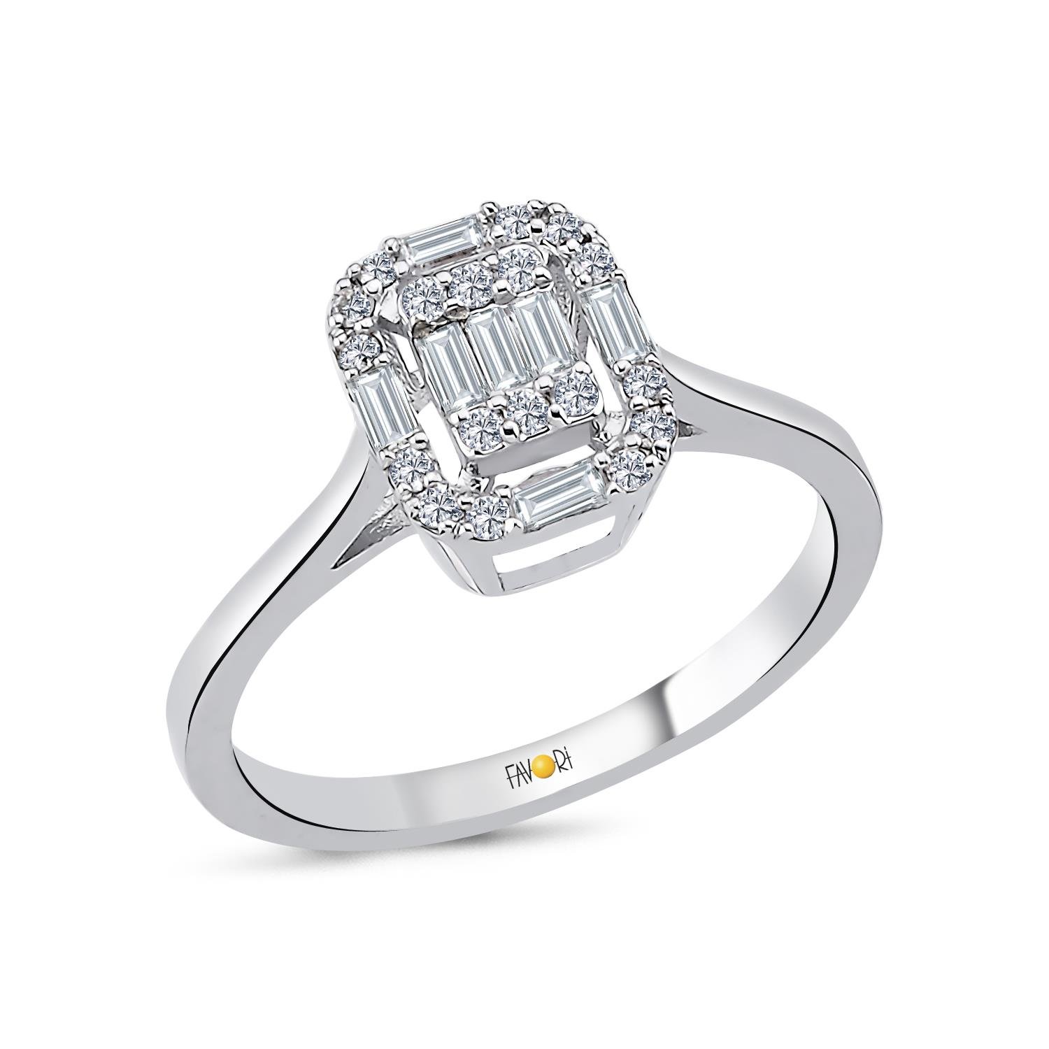 PIRLANTA BAGET YÜZÜK 0.29 CT