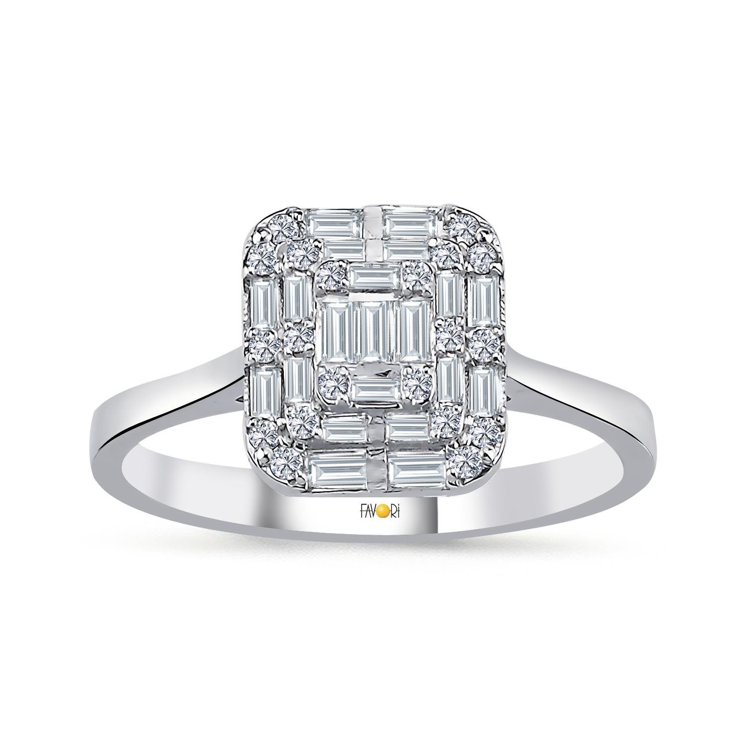 PIRLANTA BAGET YÜZÜK 0.35 CT