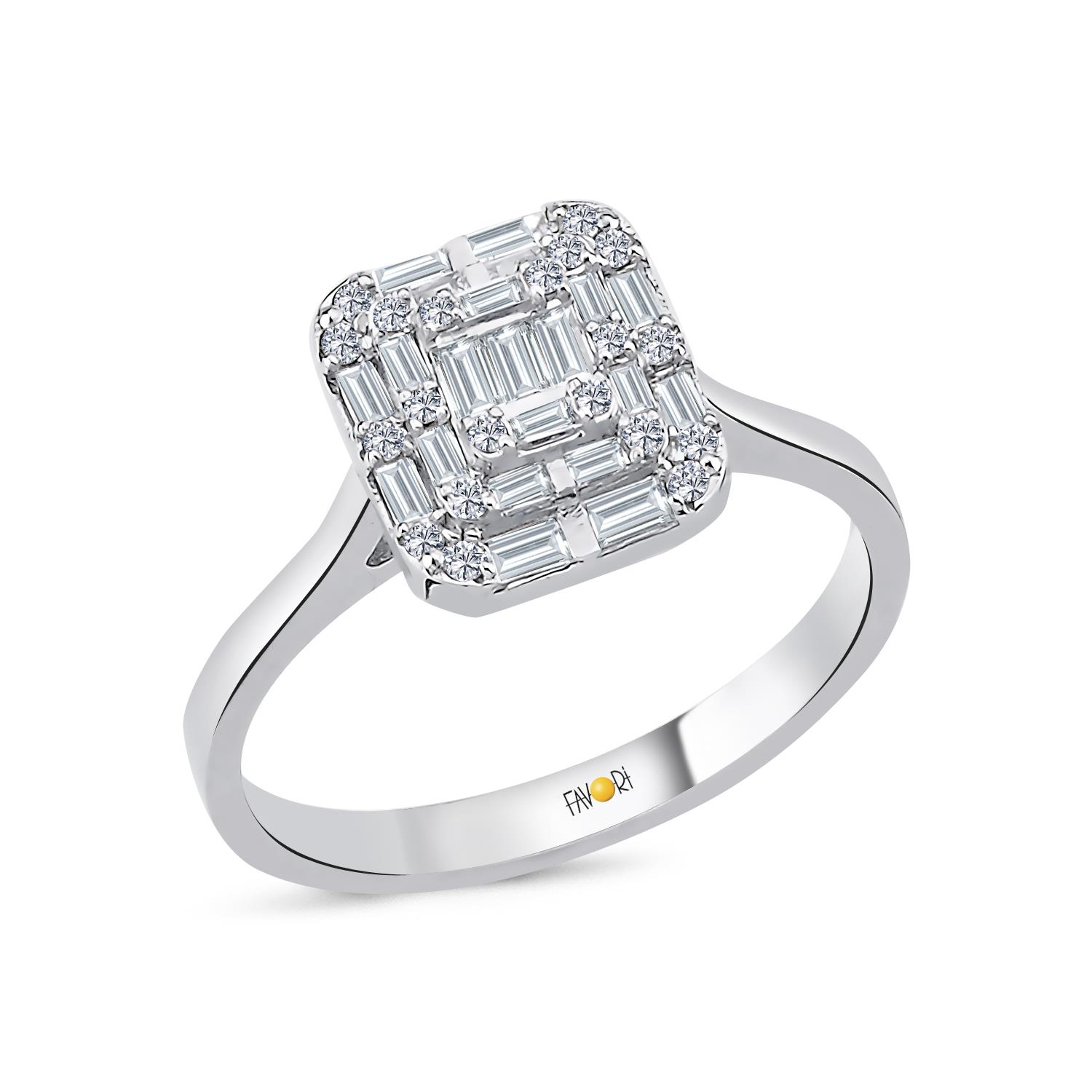 PIRLANTA BAGET YÜZÜK 0.35 CT