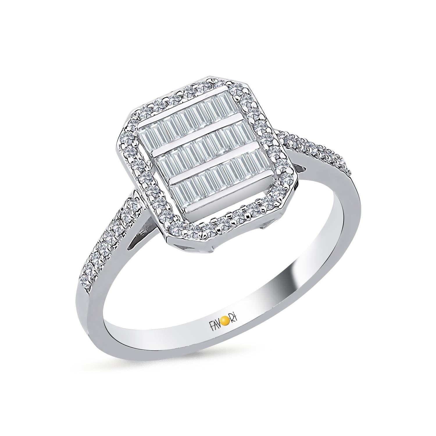 PIRLANTA BAGET YÜZÜK 0.42 CT