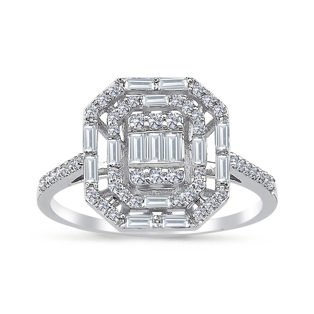 PIRLANTA BAGET YÜZÜK 0.50 CT