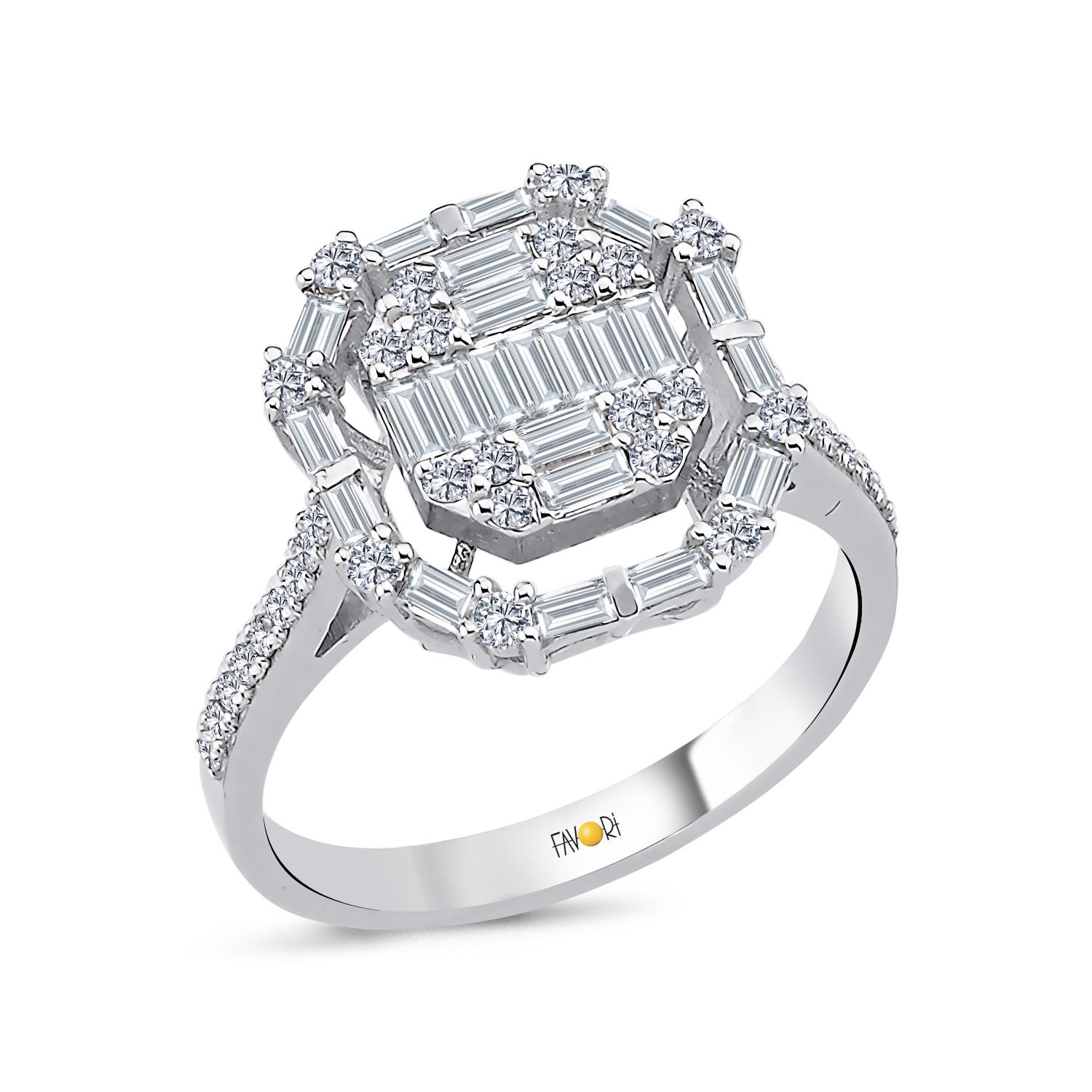 PIRLANTA BAGET YÜZÜK 0.71 CT