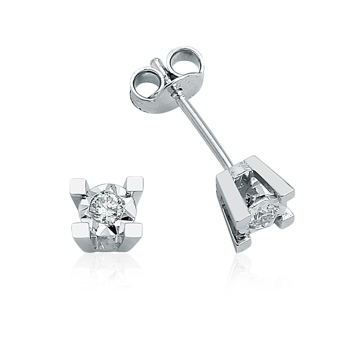 Pırlanta Tektaş Küpe