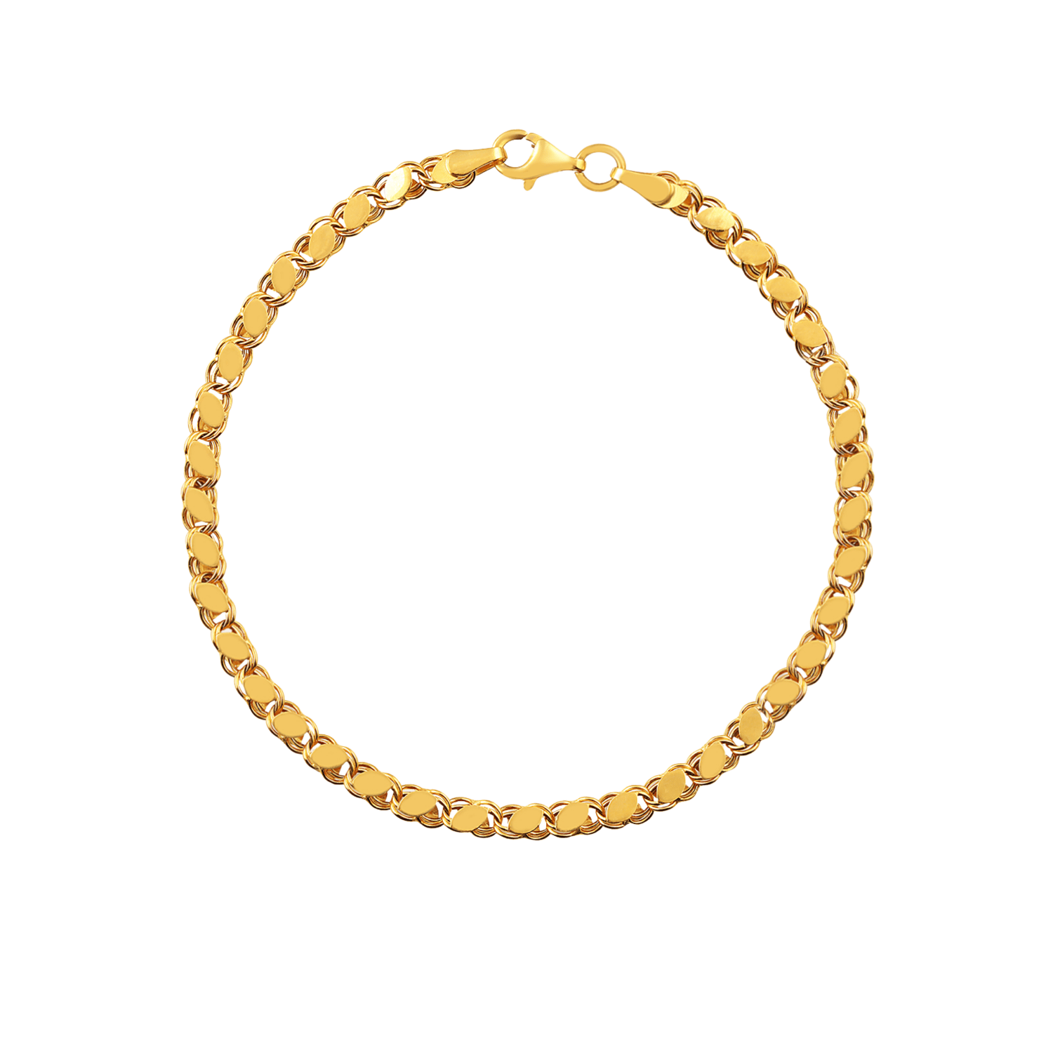 Pullu Bileklik 3 mm 14 Ayar Altın