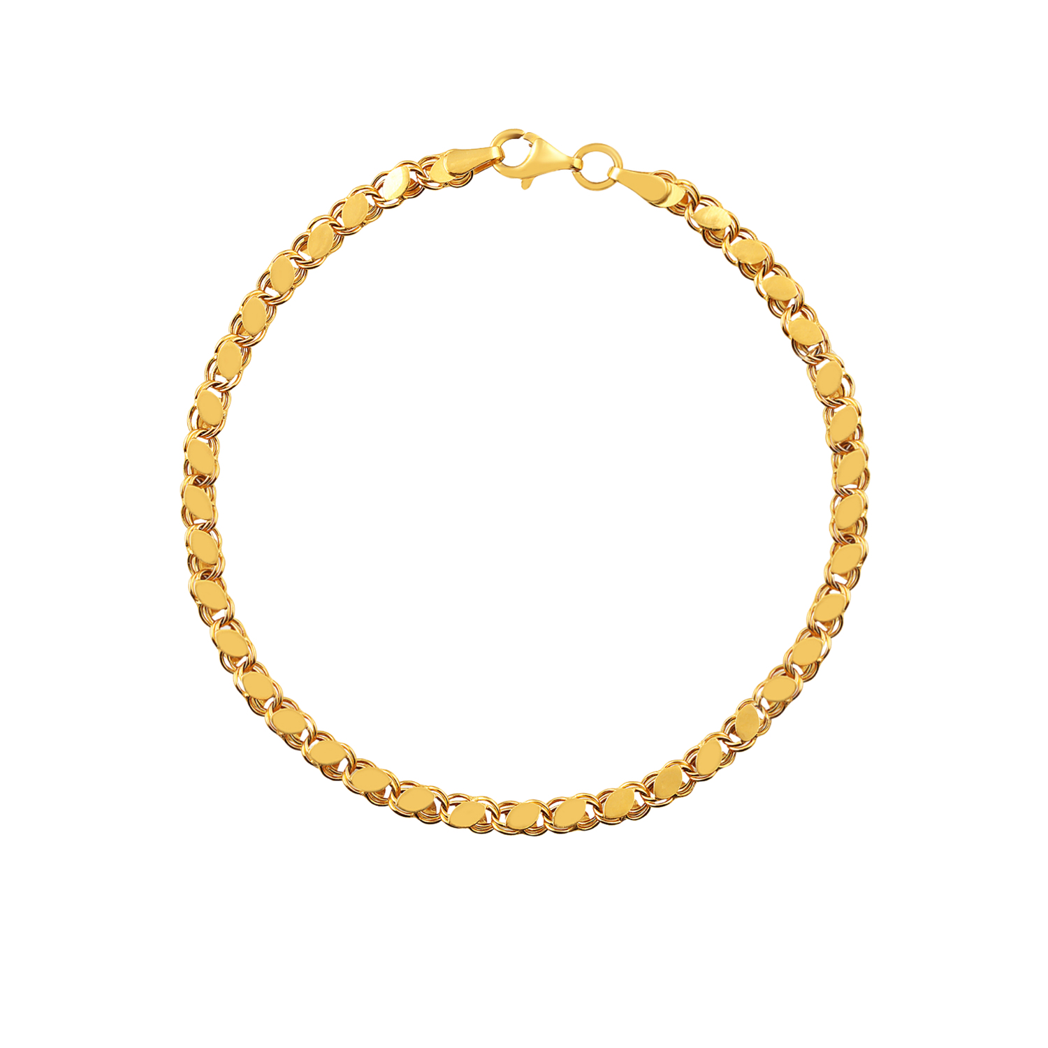 Pullu Bileklik 4 mm 14 Ayar Altın