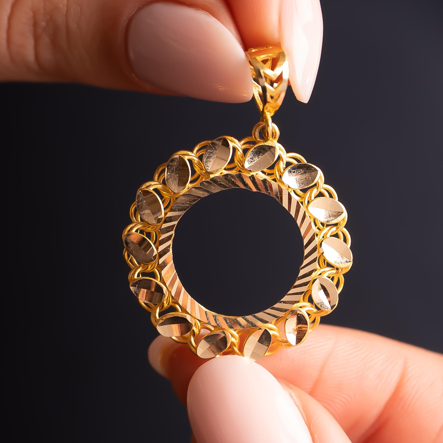 Pullu Çeyrek Altın Çerçevesi 14 Ayar Altın