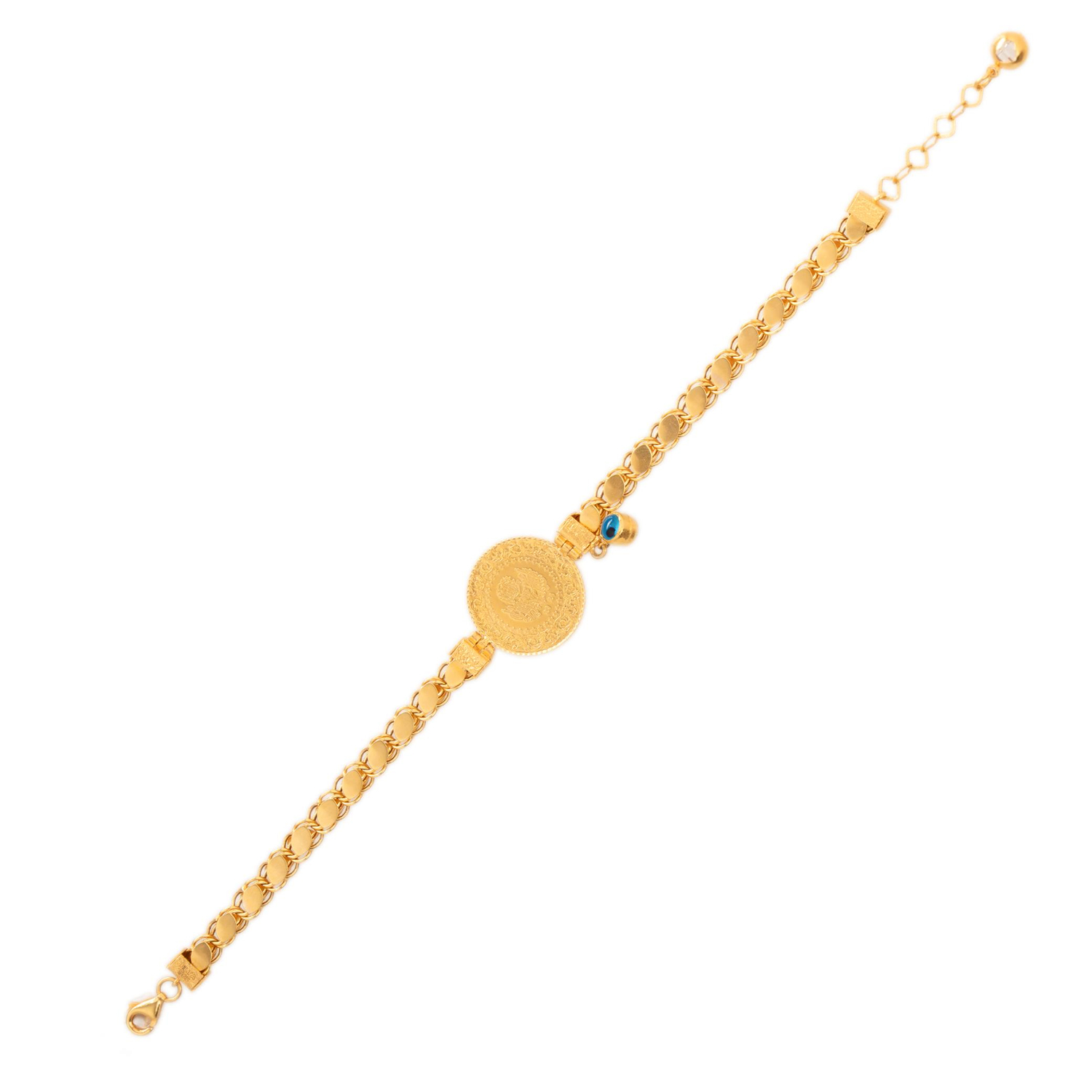 Pullu Çeyrekli Bileklik 14 ayar Altın