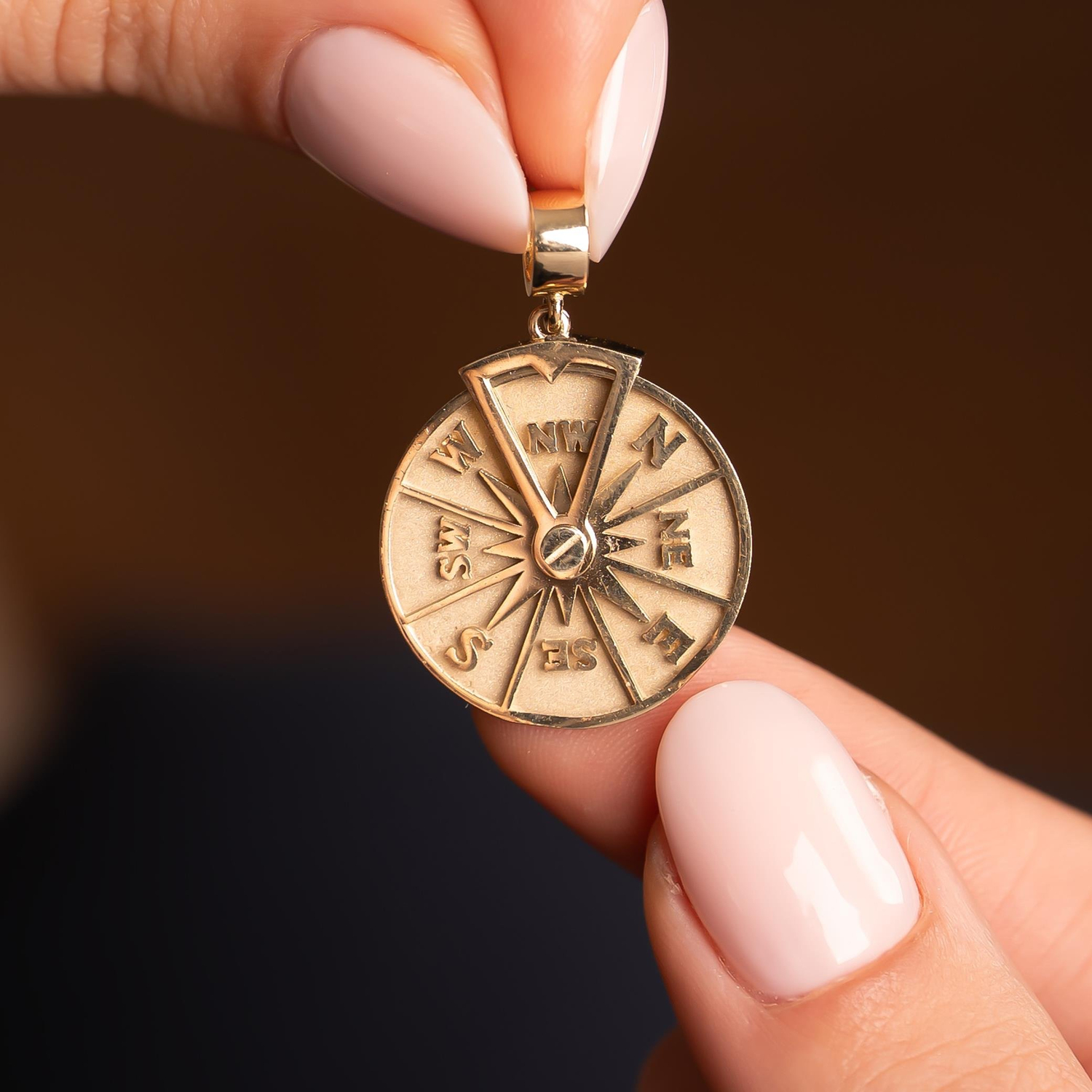 Pusula 14 Ayar Kolye Ucu