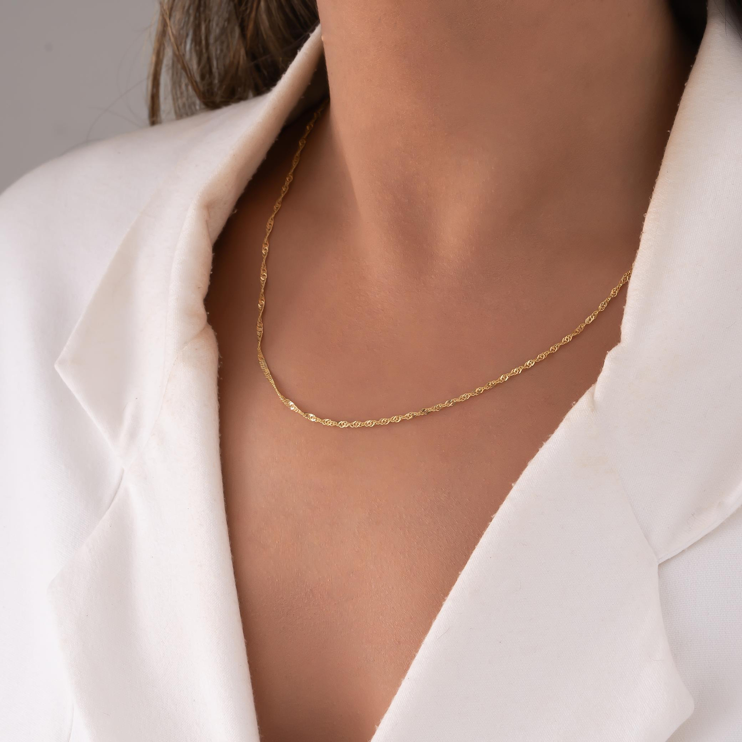 Singapur Zincir 14 Ayar Altın