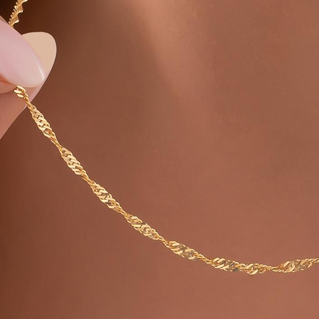 Singapur Zincir 14 Ayar Altın 1,5 Mm