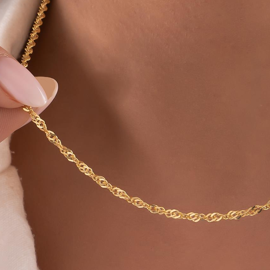 Singapur Zincir 14 Ayar Altın 2,5 Mm