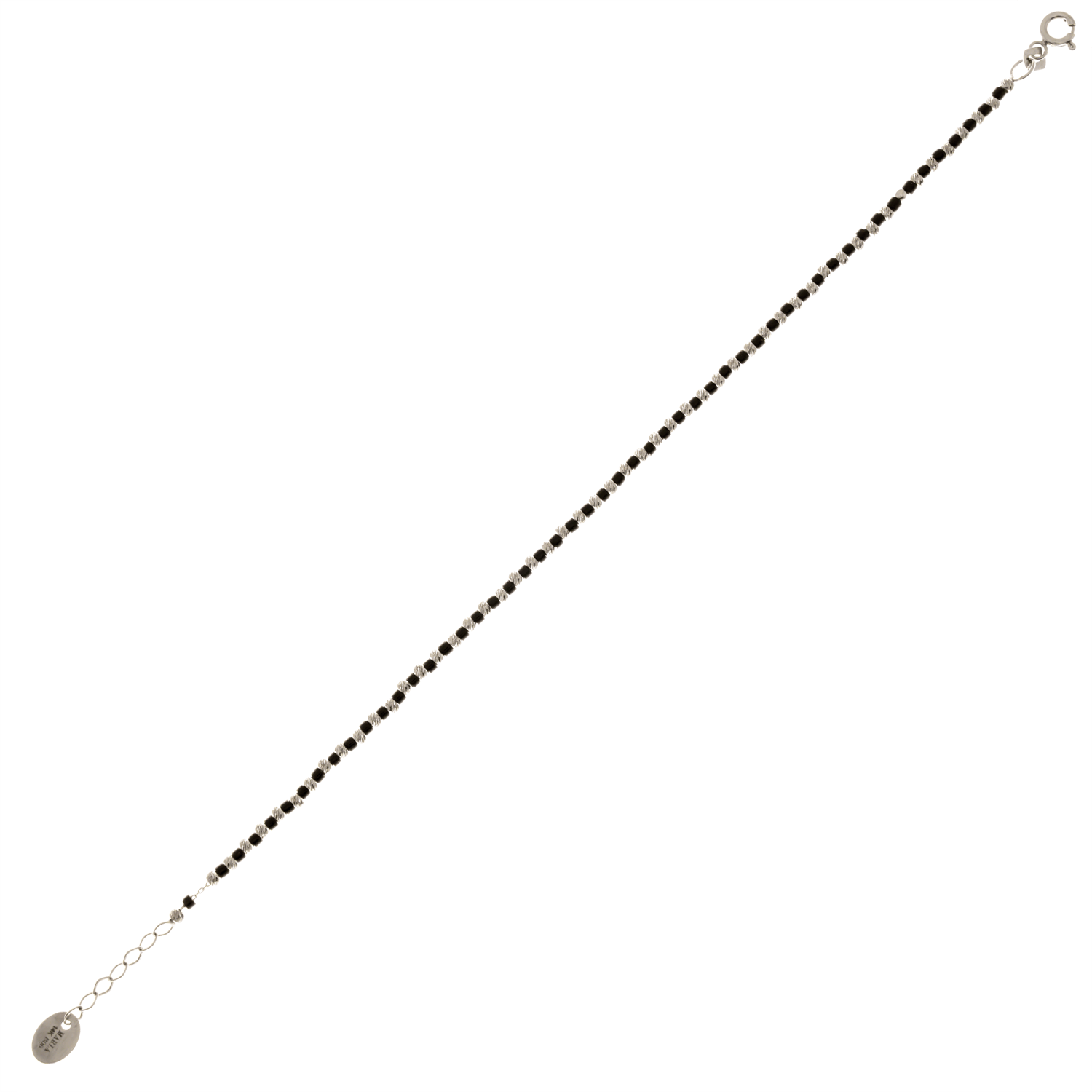 Siyah Taşlı Bileklik 14 Ayar Altın