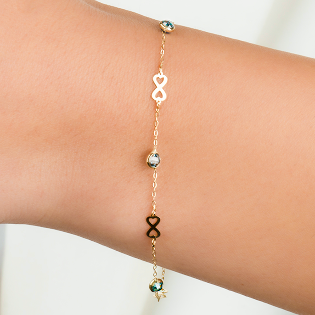 Sonsuzluk 14 Ayar Altın Minimal Bileklik