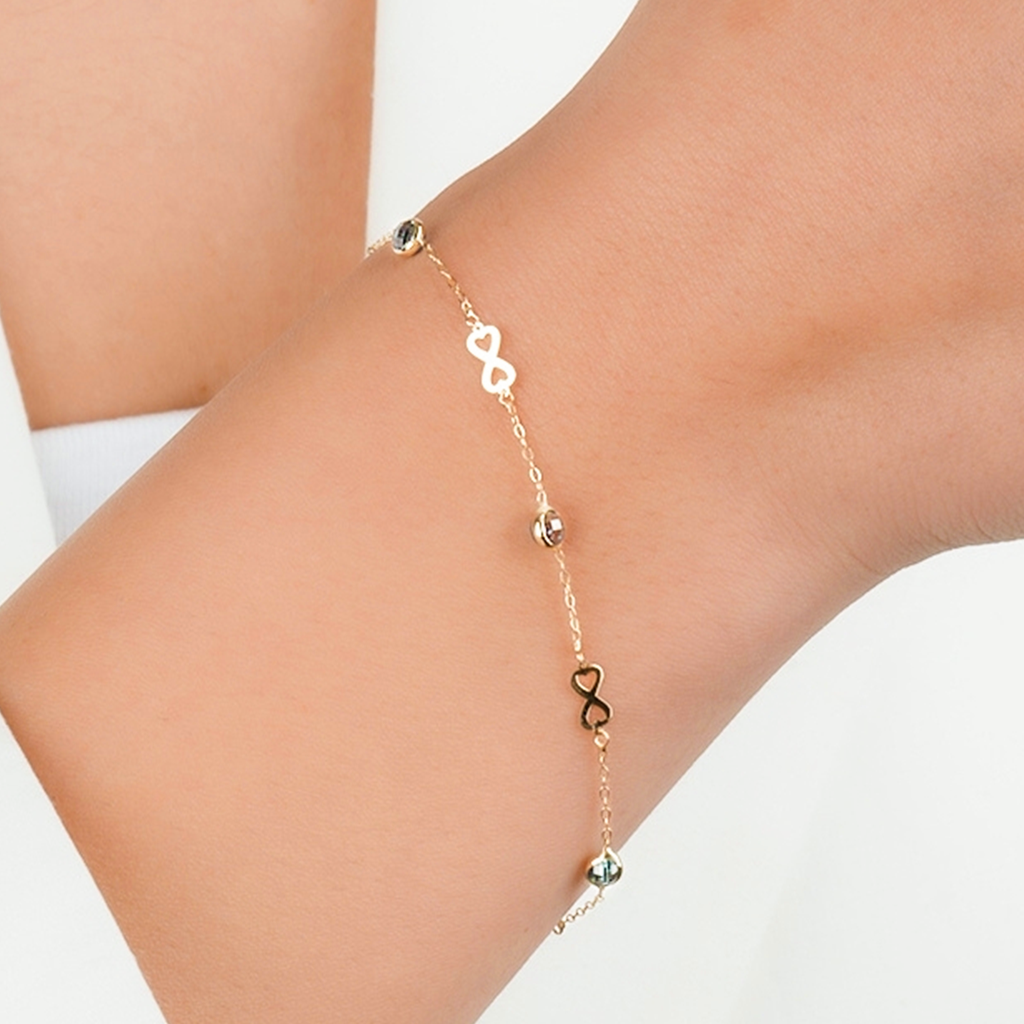 Sonsuzluk 14 Ayar Altın Minimal Bileklik