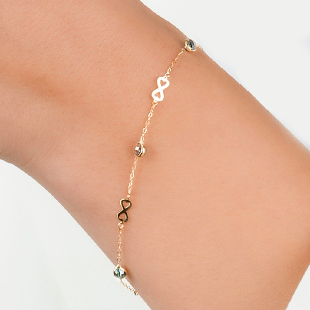 Sonsuzluk 14 Ayar Altın Minimal Bileklik