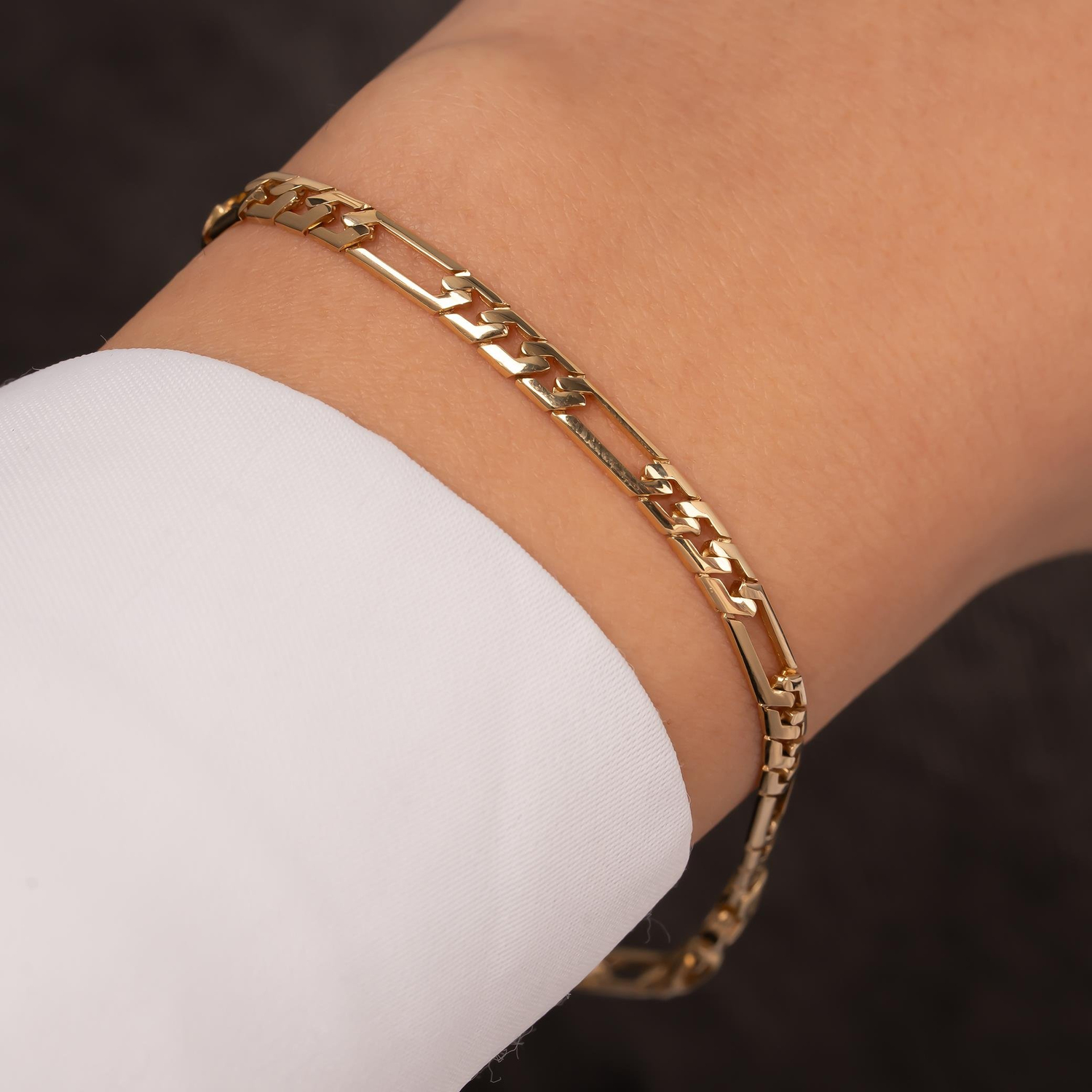 Spor Model 14 Ayar Altın Bileklik