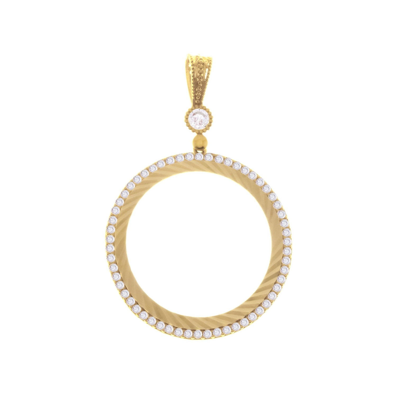 Taşlı Çeyrek Altın Çerçevesi 14 Ayar Altın