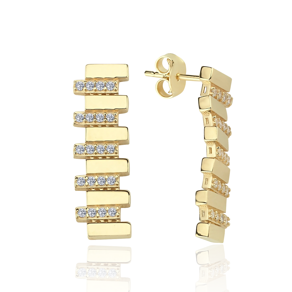 Taşlı Tasarım 14 Ayar Düğün Seti