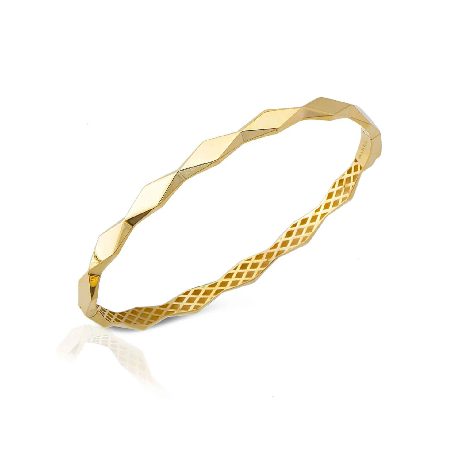 Taşsız Dörtgen 14 Ayar Altın Kelepçe