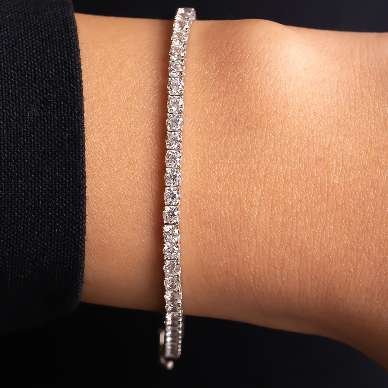 Tek Taşlı Suyolu 14 Ayar Altın Bileklik