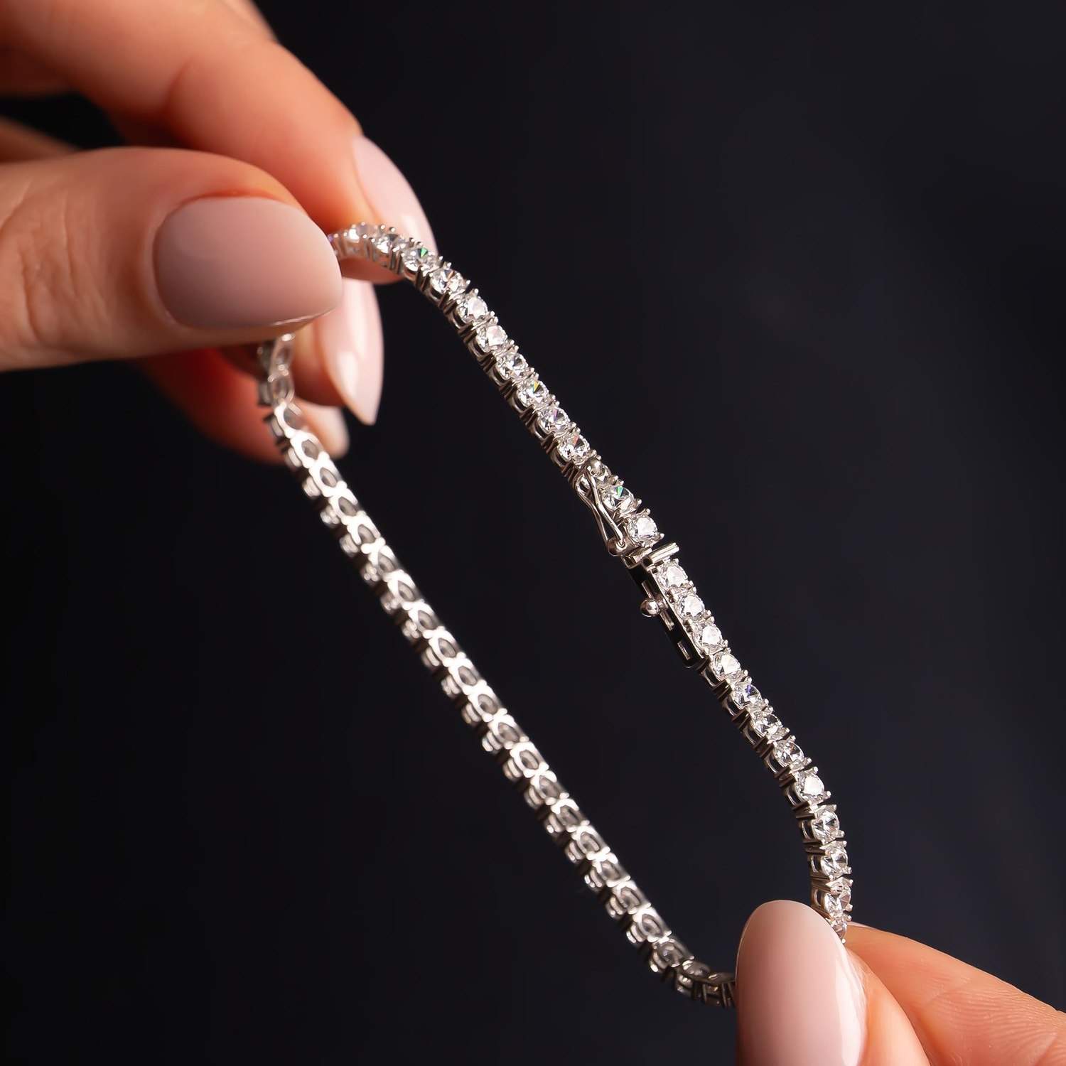 Tek Taşlı Suyolu 14 Ayar Altın Bileklik