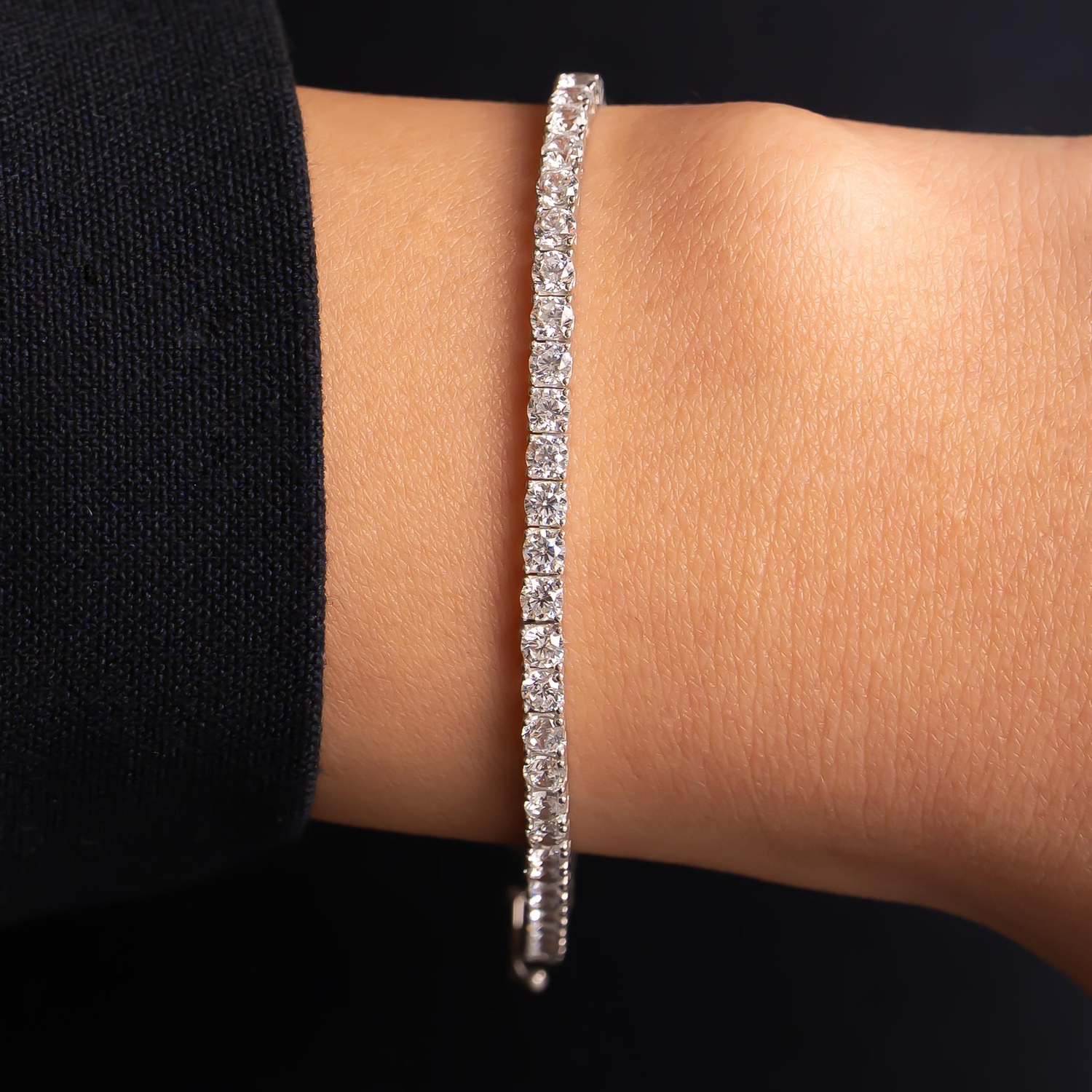 Tek Taşlı Suyolu 14 Ayar Altın Bileklik