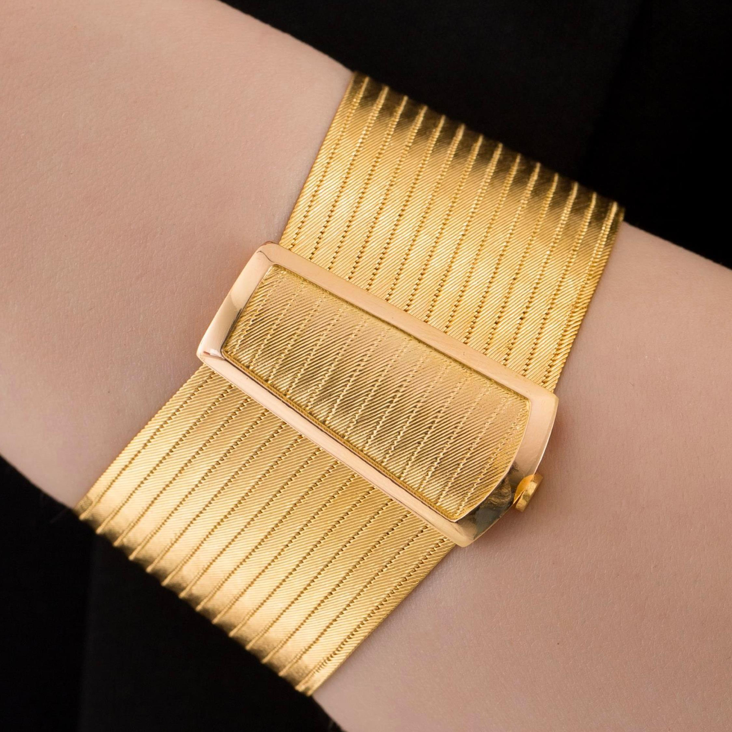 Trabzon Hasır Altın Bileklik Klasik Toka 15 Sıra 14 Ayar Altın 