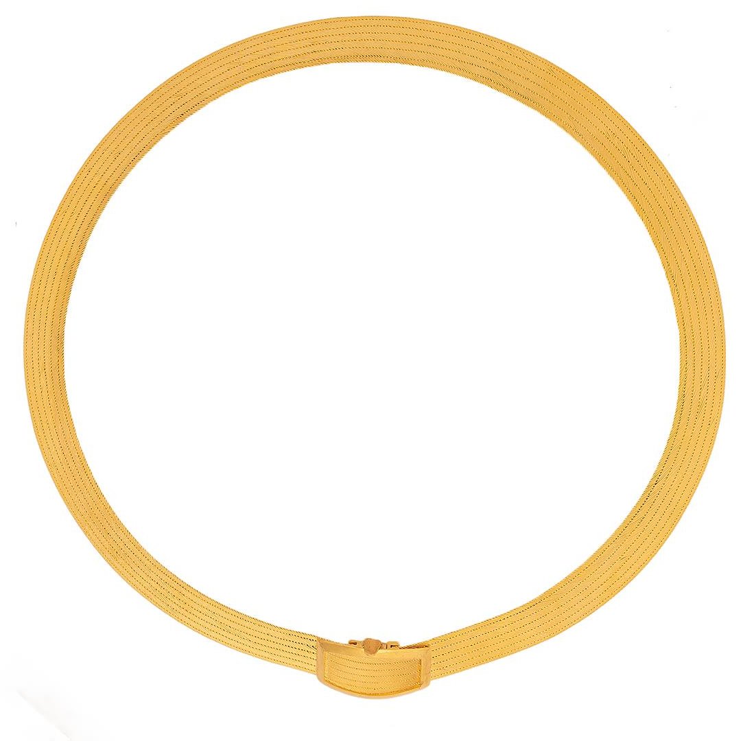 Trabzon Hasır Kolye Klasik Toka 7 Sıra 14 Ayar Altın