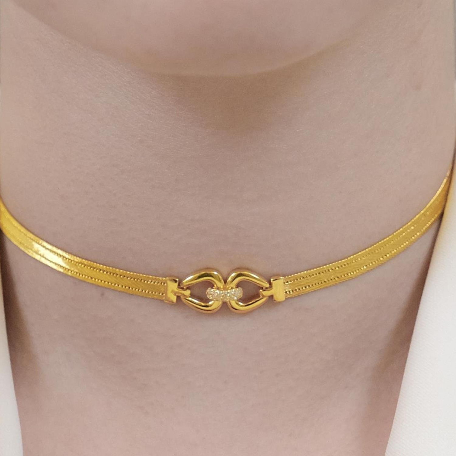 Trabzon Hasır Modern Badem Model 14 Ayar 3 Sıra Altın Set Sarı