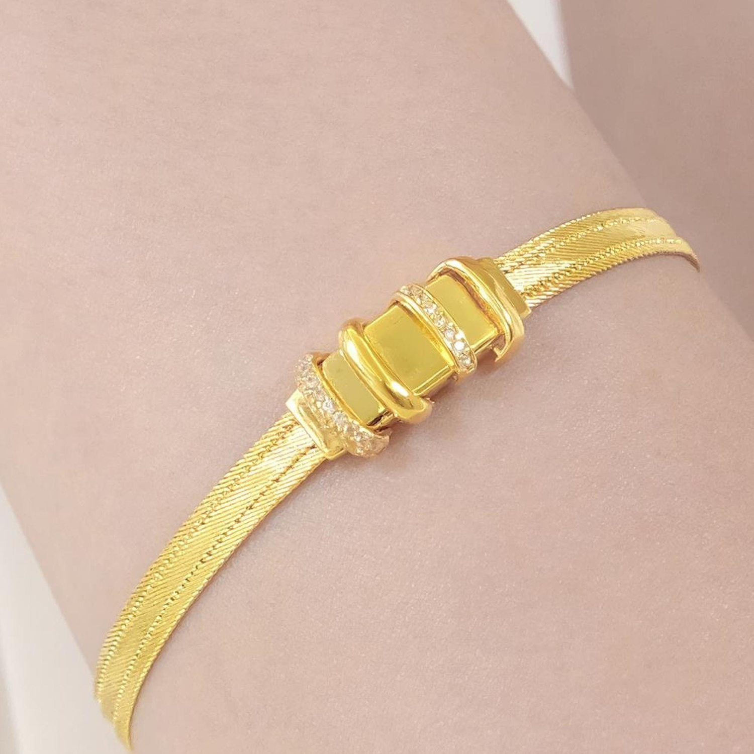 Trabzon Hasır Modern Lal Model 14 Ayar 3 Sıra Altın Set Sarı