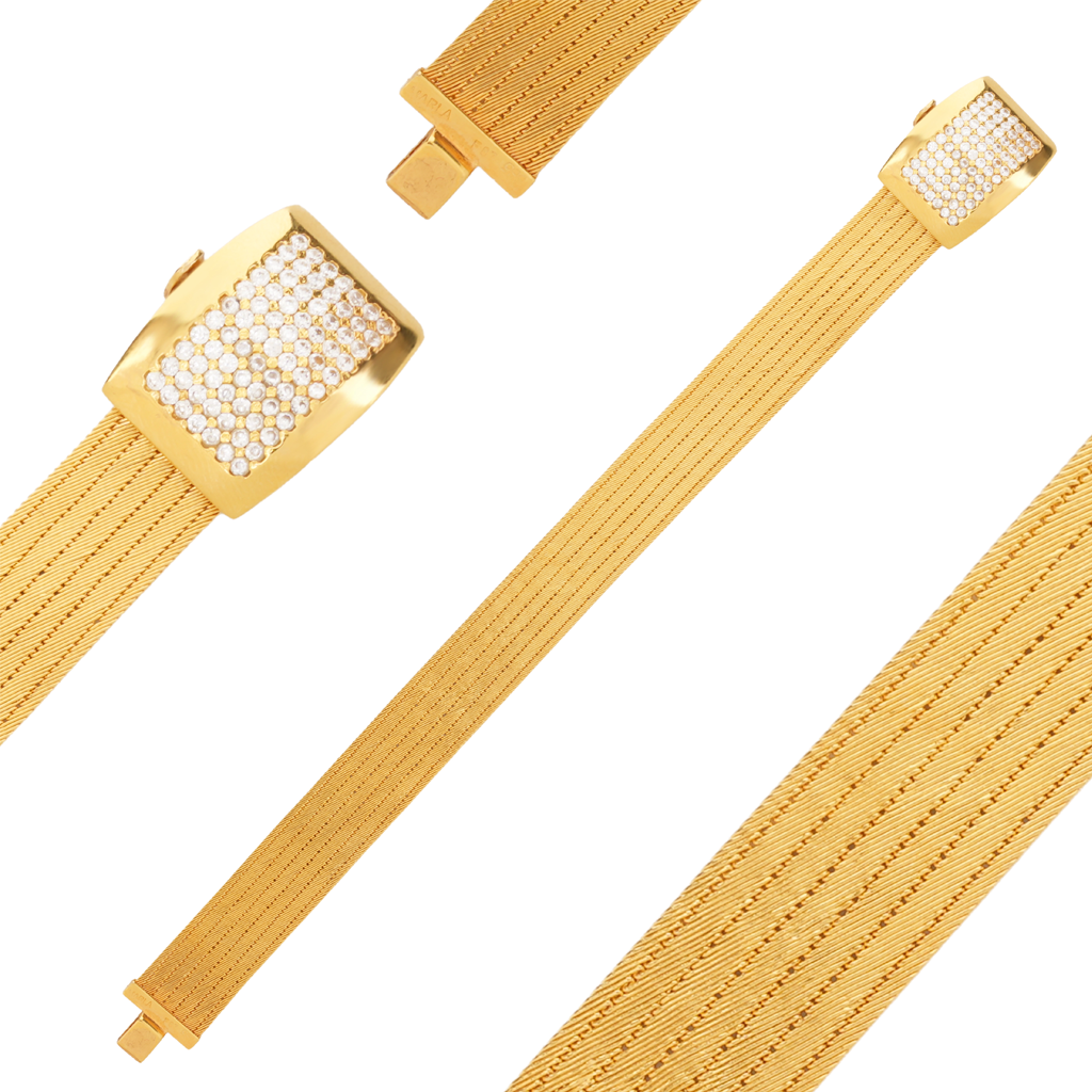 Trabzon Hasır Set Klasik Taşlı Toka 7 Sıra 14 Ayar Altın