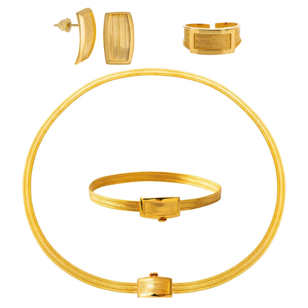 Trabzon Hasır Set Klasik Toka 3 Sıra 14 Ayar Altın