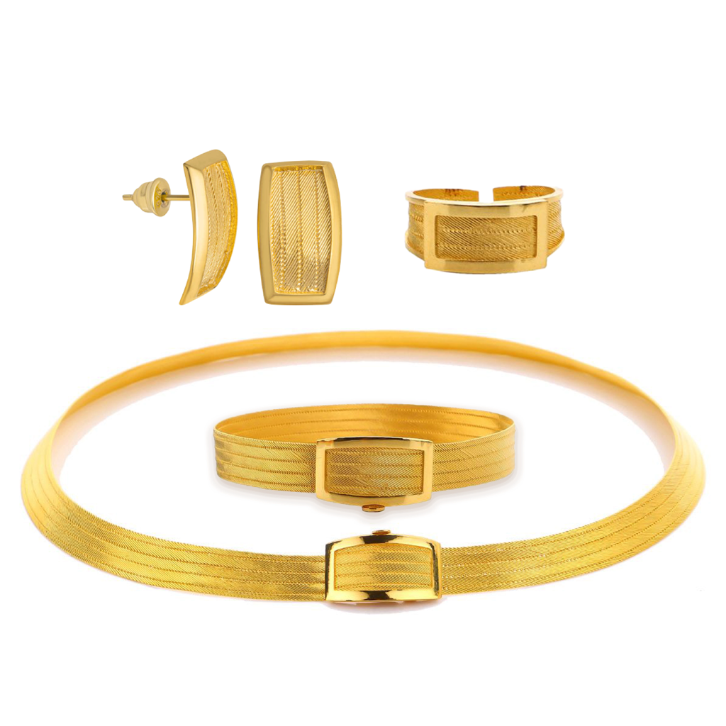 Trabzon Hasır Set Klasik Toka 5 Sıra 14 Ayar Altın