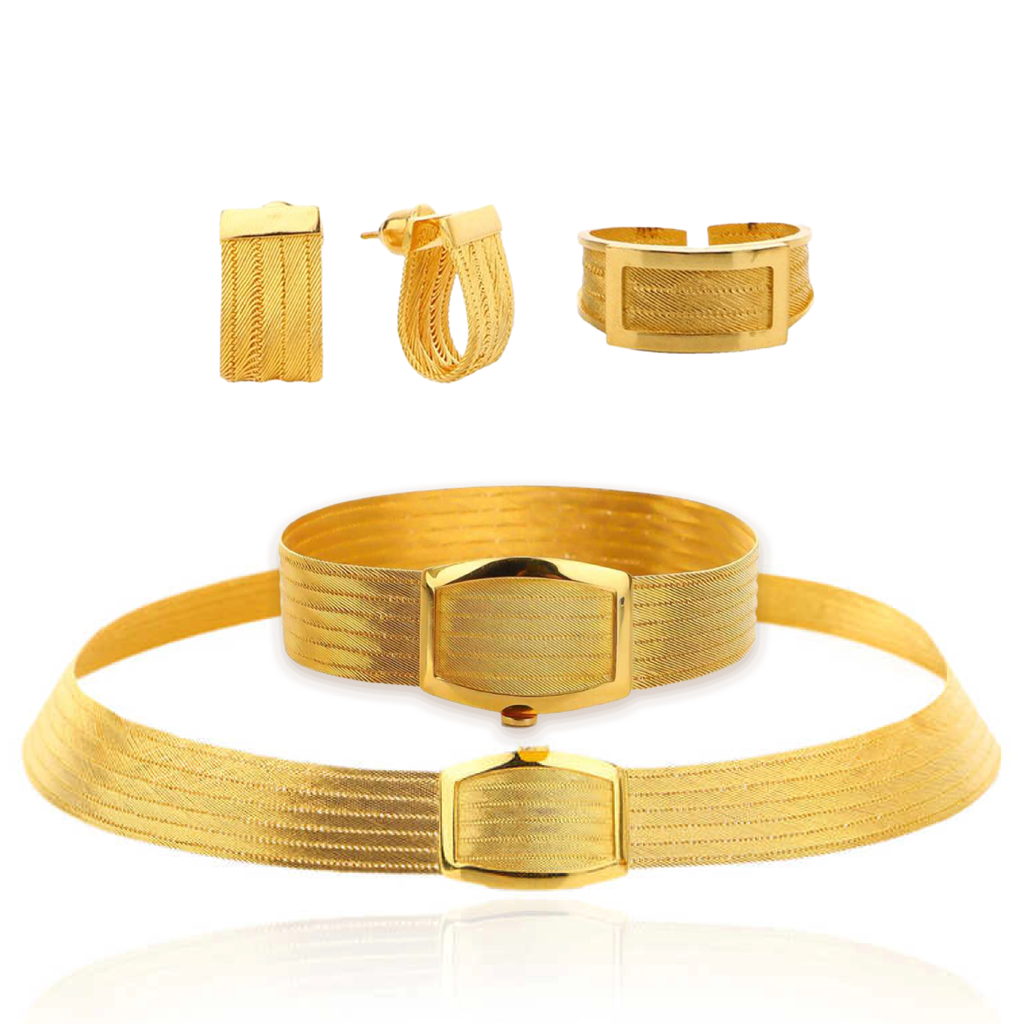 Trabzon Hasır Set Klasik Toka 7 Sıra 14 Ayar Altın