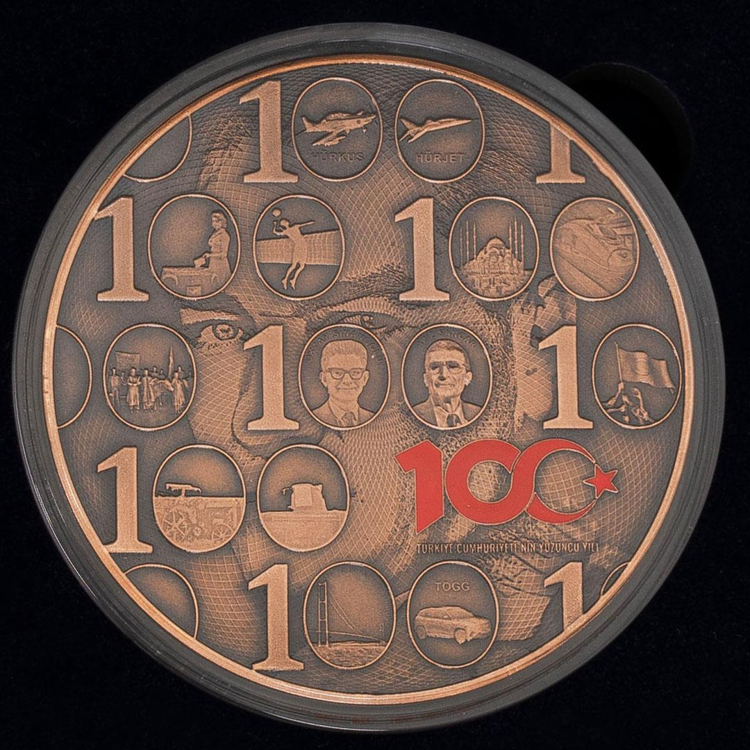 Türkiye Cumhuriyet'inin 100. Yılı Bronz Hatıra Parası
