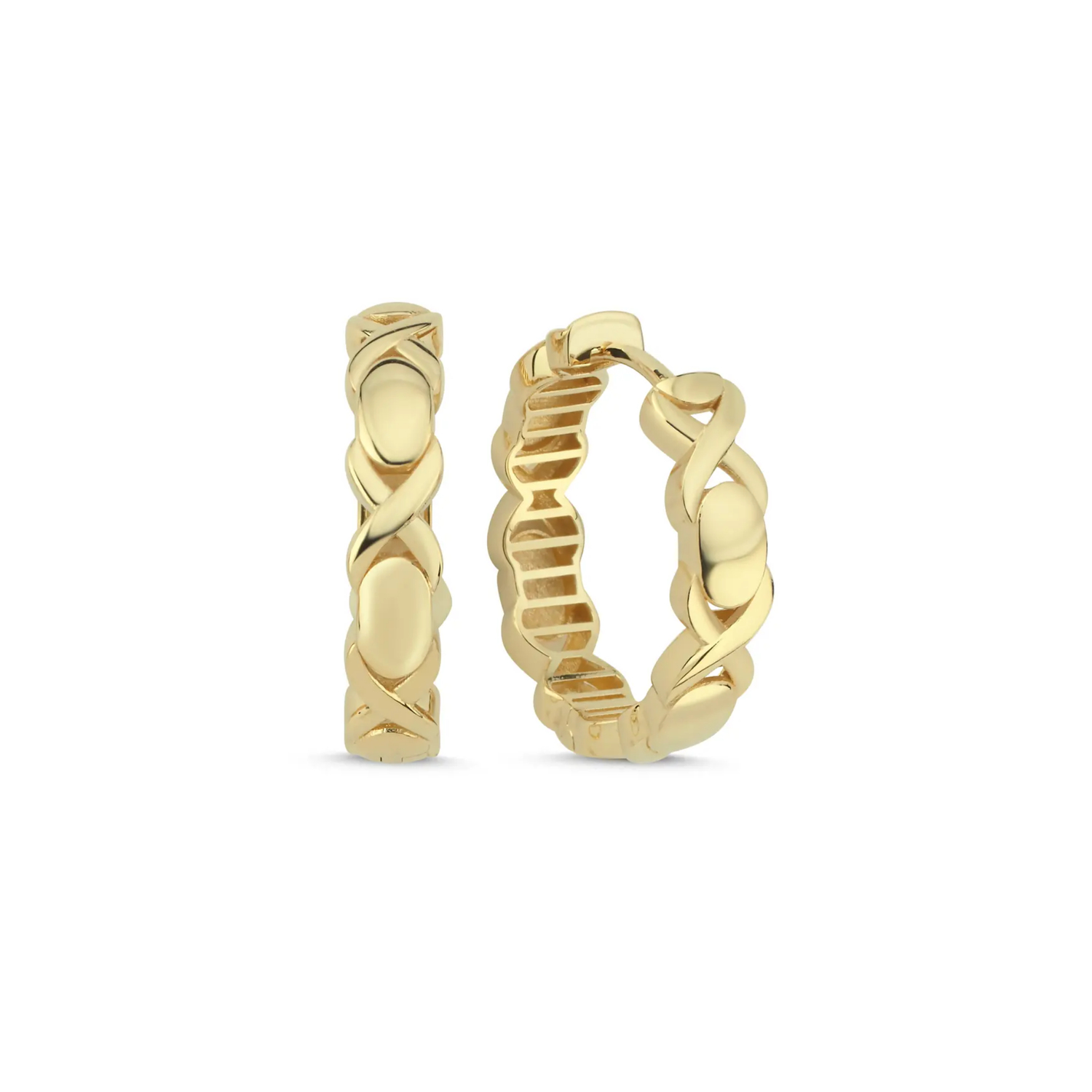 XOX Halka Küpe 14 Ayar Altın 