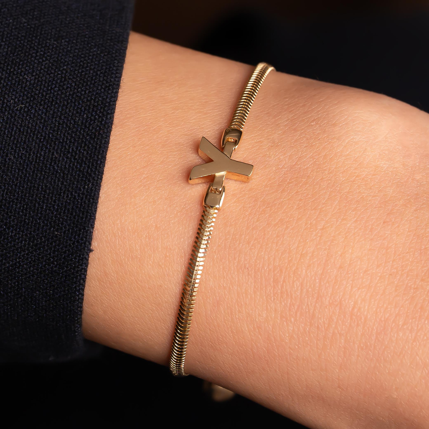 Y Harfli 14 Ayar Altın Bileklik