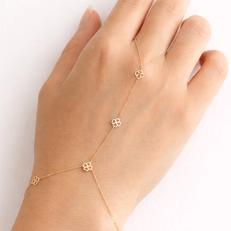 Yonca 14 Ayar Altın Şahmeran Bileklik