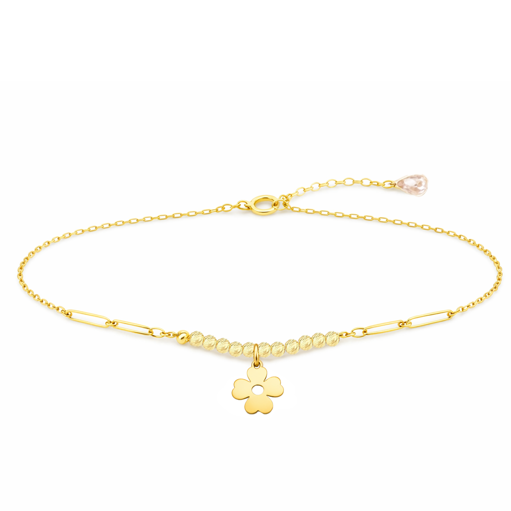 Yonca Minimal 14 Ayar Altın Bileklik