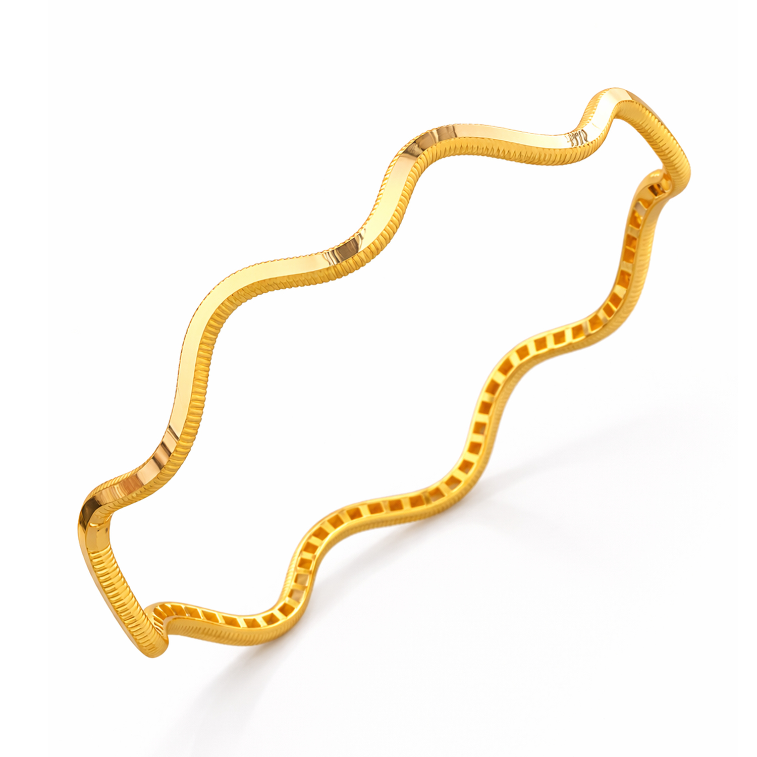 Zigzag Model 14 Ayar Altın Bilezik