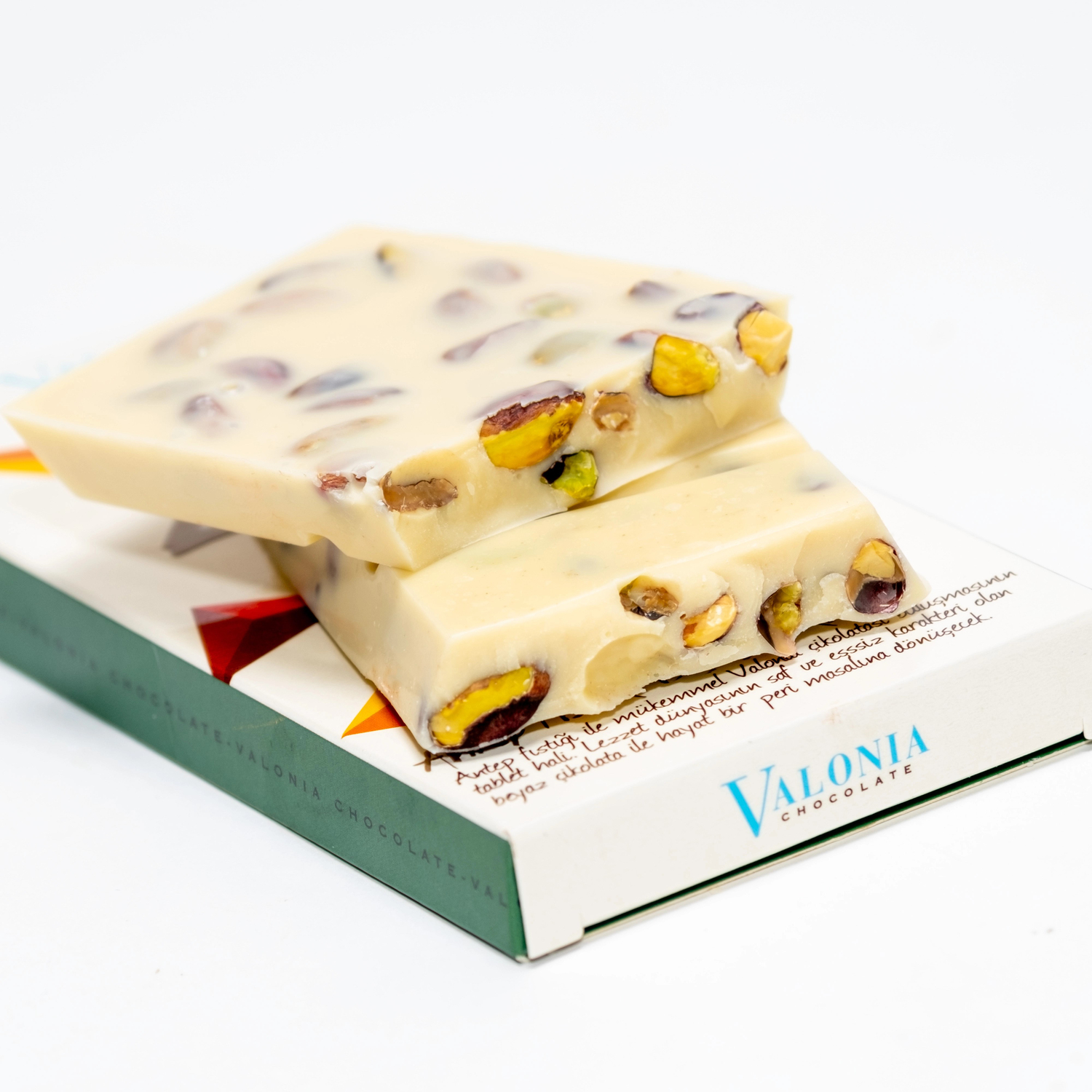 4U Beyaz Antep Fıstıklı Çikolata   100Gr