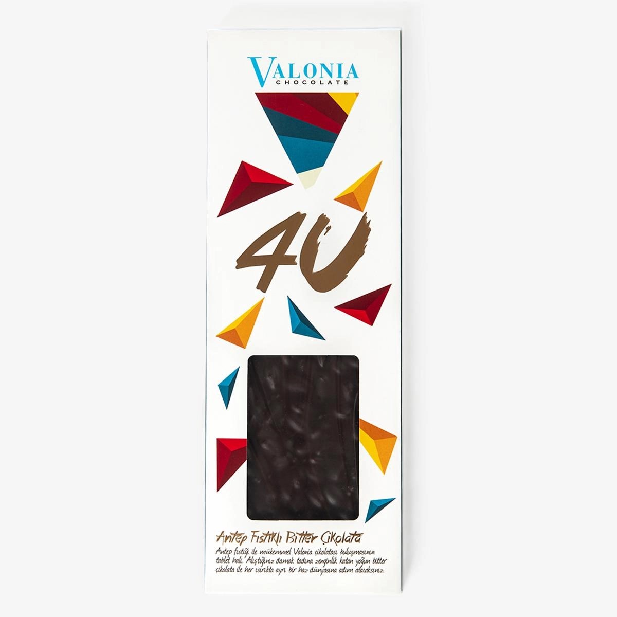 4U Bitter Antep Fıstıklı Çikolata  300Gr.