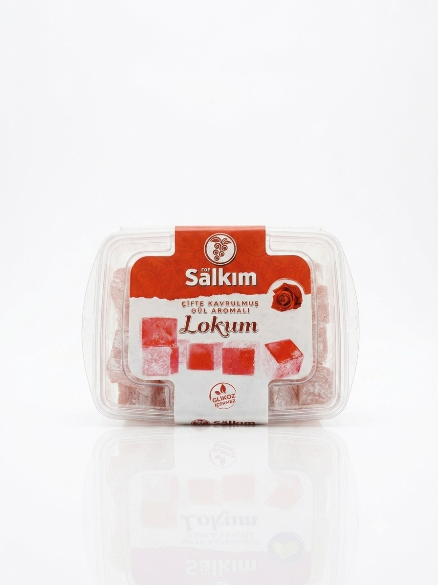 Çifte Kavrulmuş Gül Aromalı Lokum (194gr)