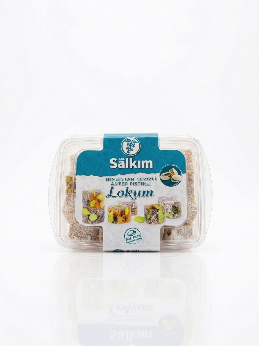 Hindistan Cevizli Antep Fıstıklı Lokum (194gr)