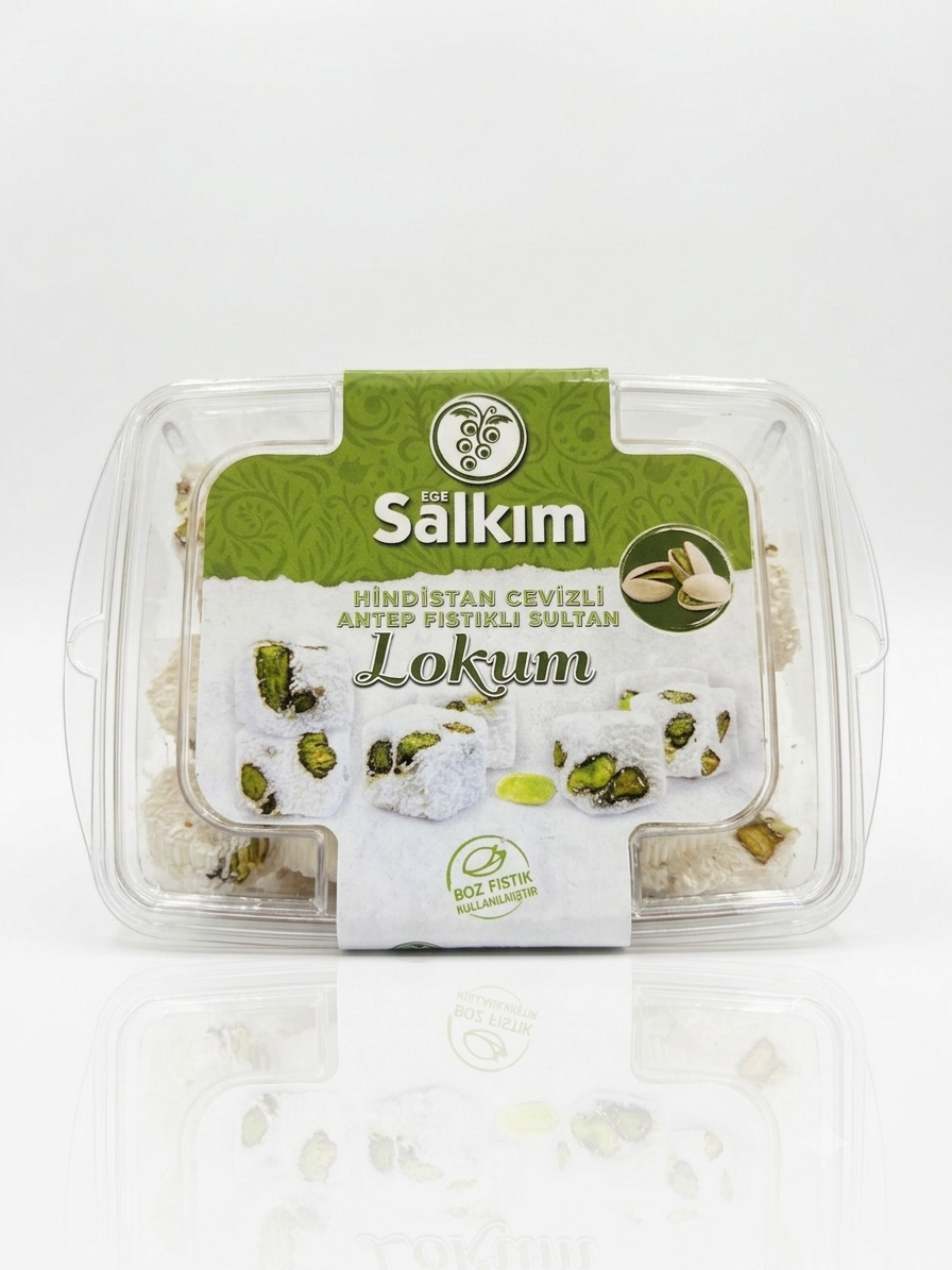 Hindistan Cevizli Antep Fıstıklı Sultan Lokum (194g)