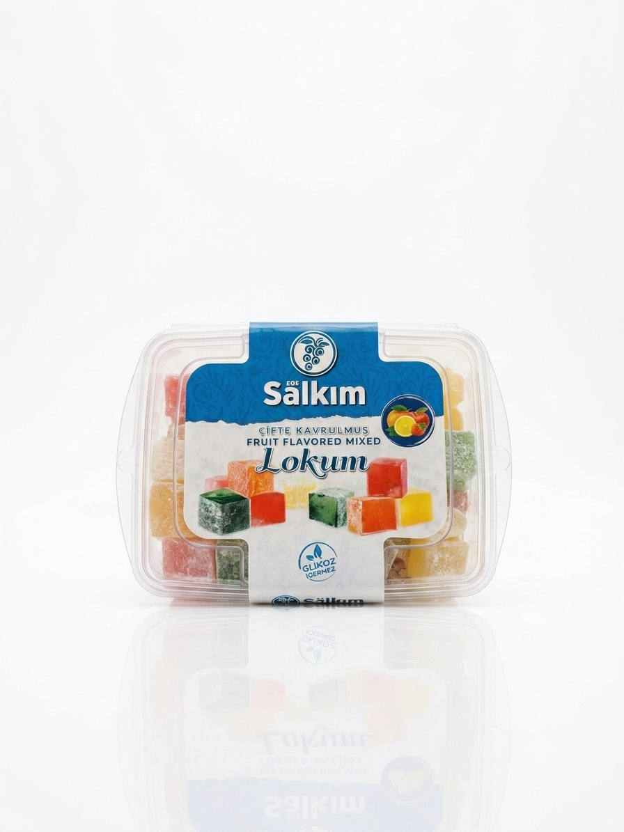Çifte Kavrulmuş Meyve Aromalı Karışık Lokum (194gr)