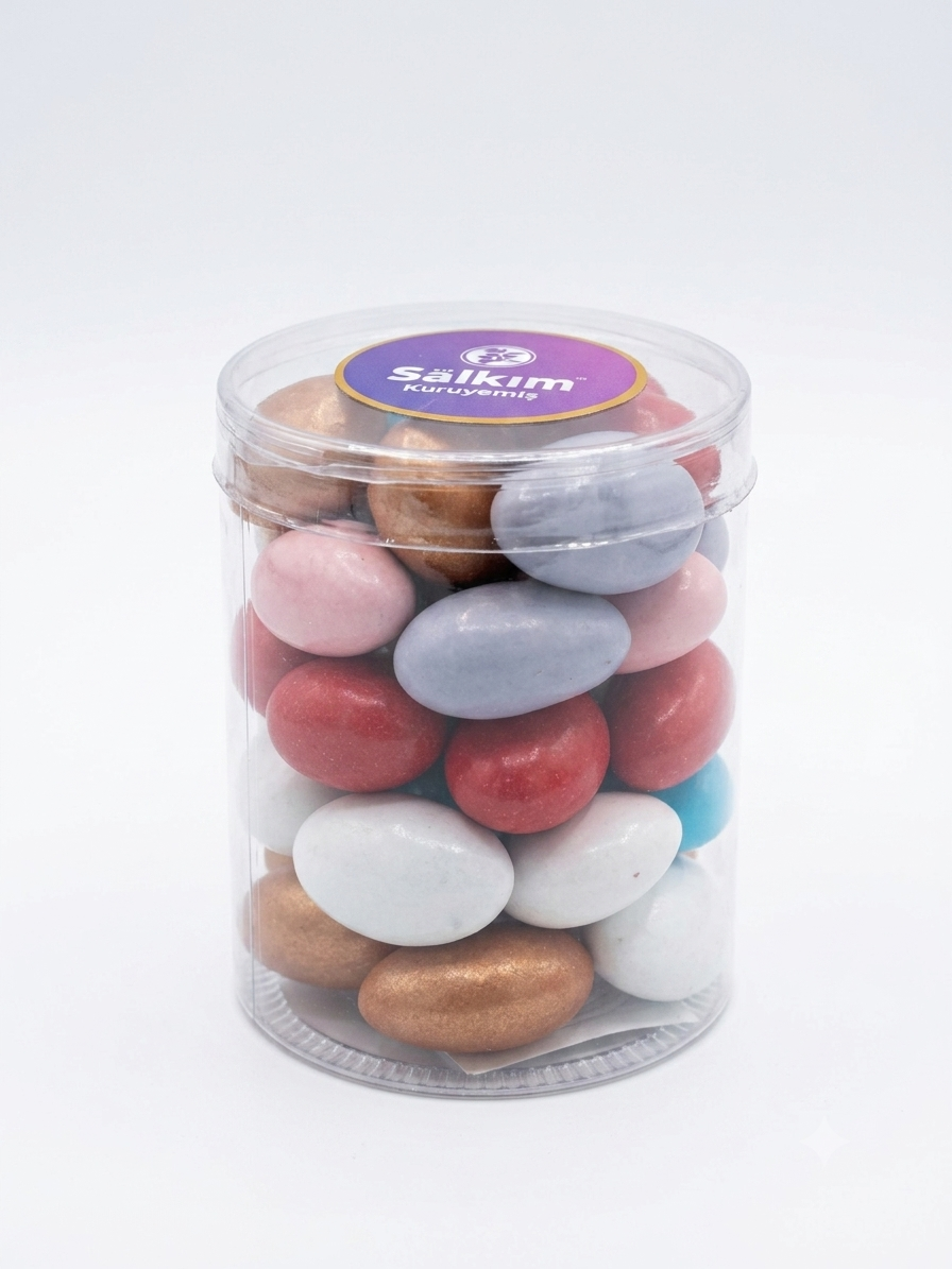 Renkli Badem Draje (229gr) Silindir
